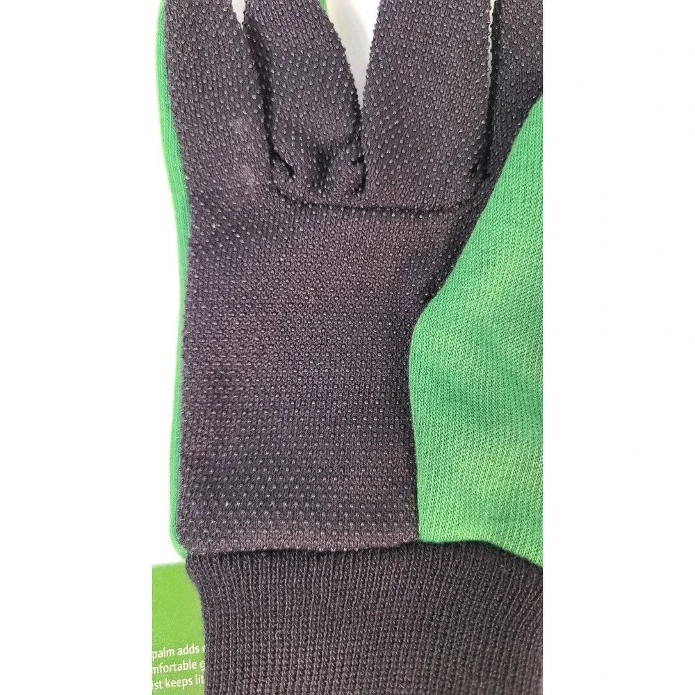 3 Pair John Deere Light Duty Cotton Grip Youth Chore Gardening Gloves Dot Palm